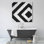 Rhombus on Wood - Rustic Canvas for Home Decor | Unique Design