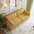 Bentura Upholstered Orange Corduroy Modular Sofa with Pillow Back and Solid Wood Legs-410654921