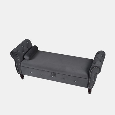 Velvet Storage Bench with Flared Arm -  House of HamptonÂ®, 046038A36D564FBB8CA715211BB0F08F