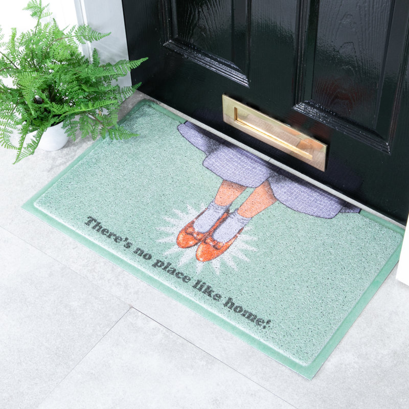 Mostiller Non-Slip Striped Doormat, Green