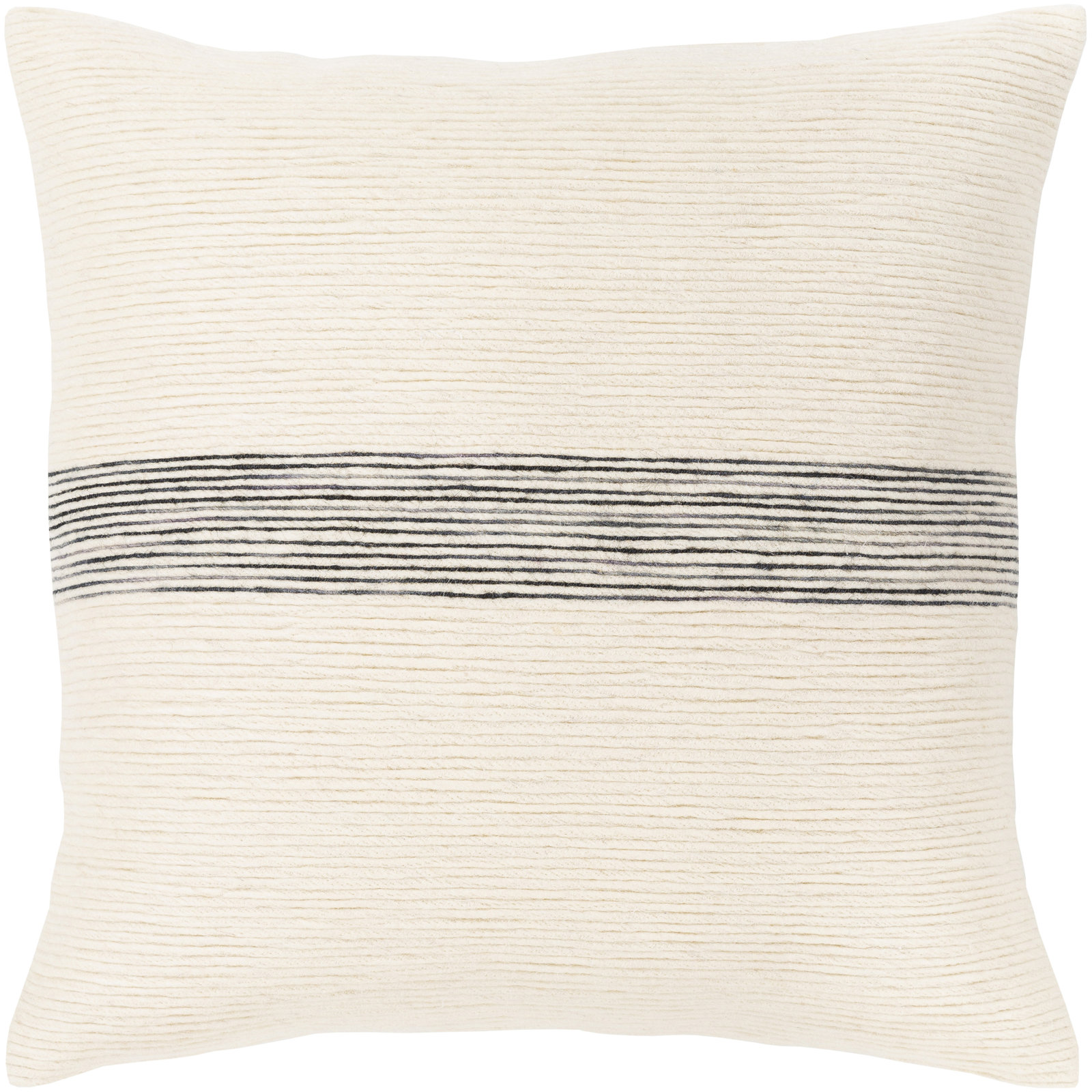Cason Striped Cotton Throw Pillow, Polyester/Polyfill, 22" x 22"