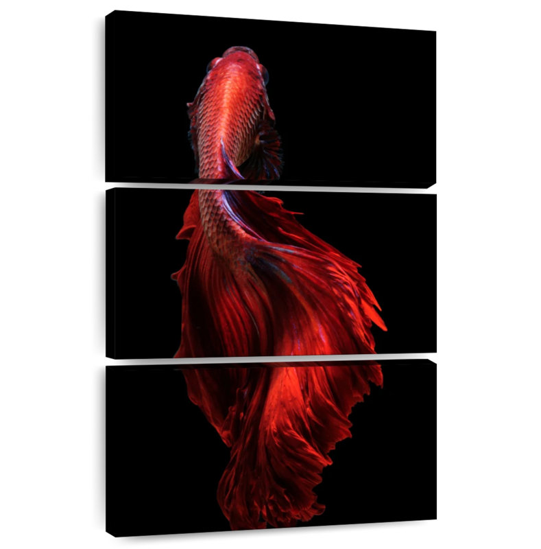 Brampt Bright Red Betta Fish, 45" H x 28" W