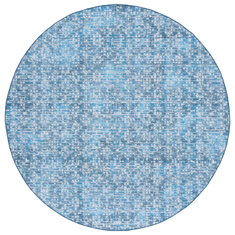 Roumell Performance Machine Washable Abstract Rug, Round 6'