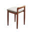 Tabouret de coiffeuse en chêne massif avec assise rembourrée