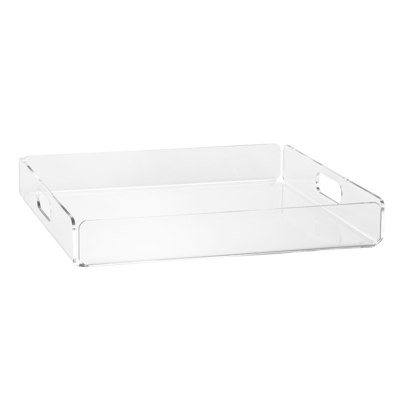 Clear Acrylic 14x14 Square Tray With Handles