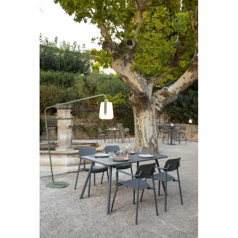 Luxembourg Outdoor Dining Table, Storm Gray, 31.5" W x 56.5" L x 29" H