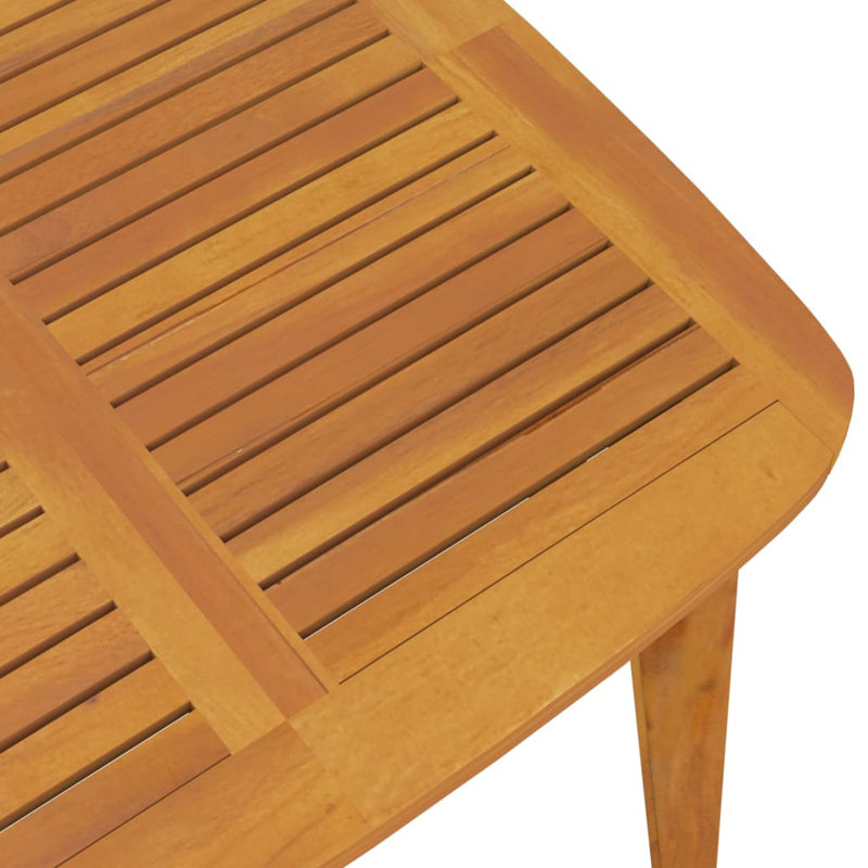 Bavory 4 - Person Acacia Patio Dining Set with Square Table, 75cm H x 110cm W x 110cm D