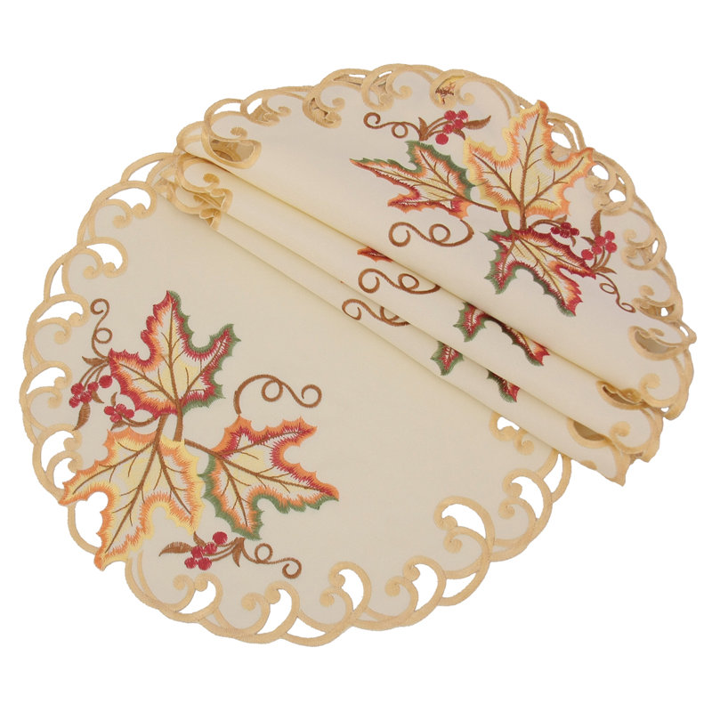 Weiland Polyester Embroidered Round Placemat