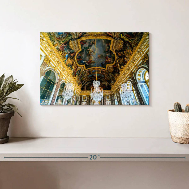 Lilie, château de Versailles, galerie des miroirs, H 8 po x l 12 po
