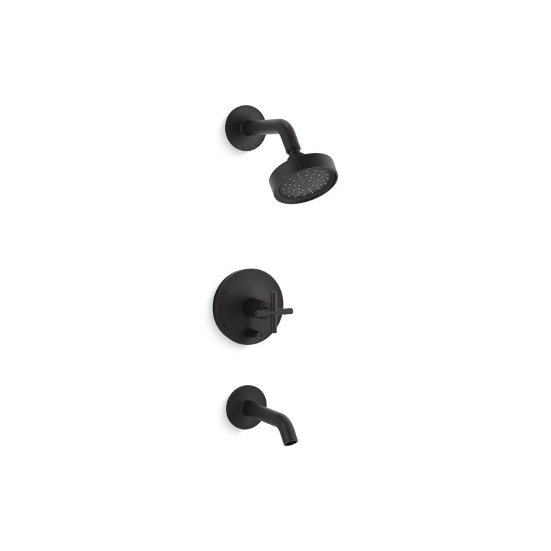 Purist® Tub and Shower Faucet, Black, Cross