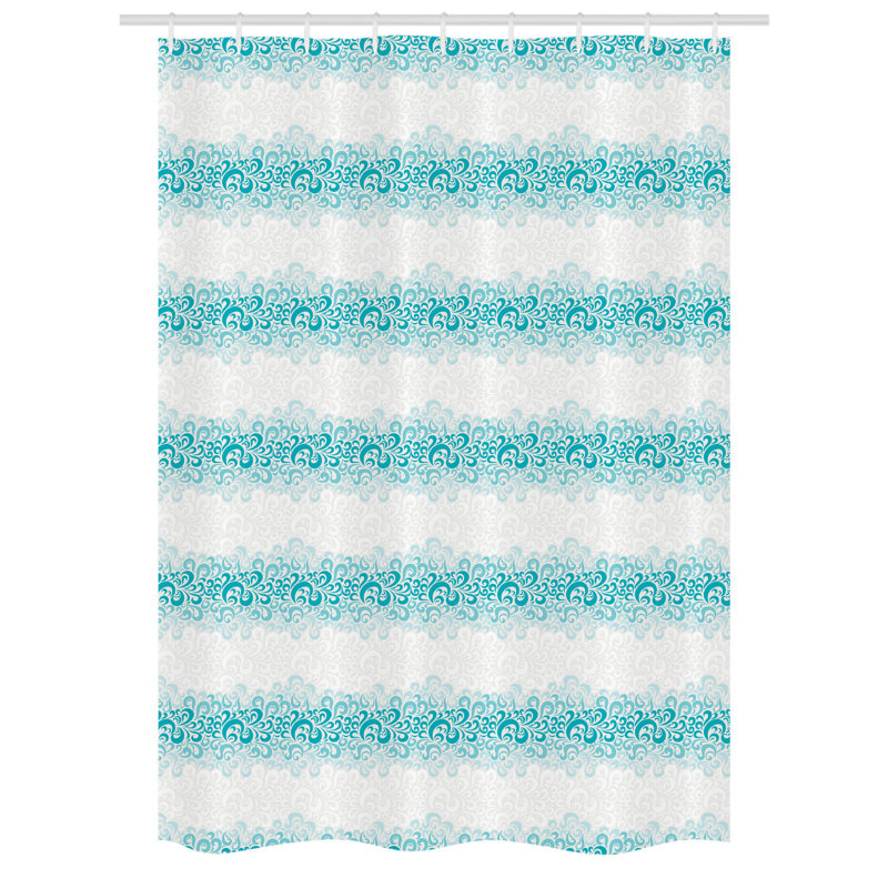 Elijuah Geometric Shower Curtain with Hooks Included, 54" W x 78" L