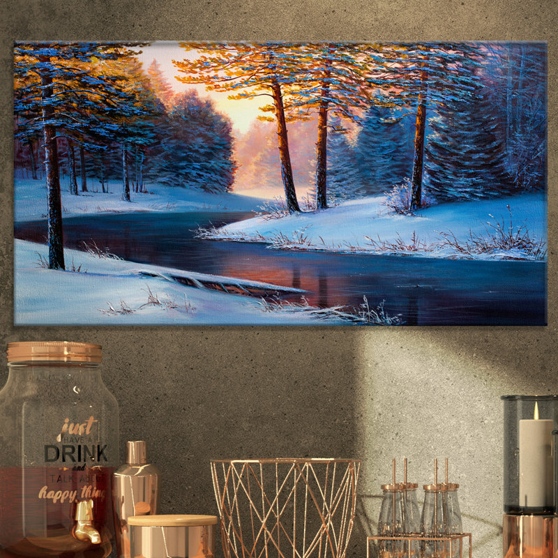 « paysages river », impression, H 20 po x l 20 po x P 1 po, Toile tendue
