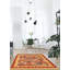 Kilim fabriqué à la main à motif géométrique en laine rouille/beige/vert Tapis décoratif-766759132