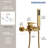 Wall Mount Tub Filler Roman Bathtub Faucet with Handheld Shower-114216931