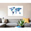 « aquarelle map of the world map, blues & mauves » par michael tompsett, impression sur toile-31920903-73575787-73575788