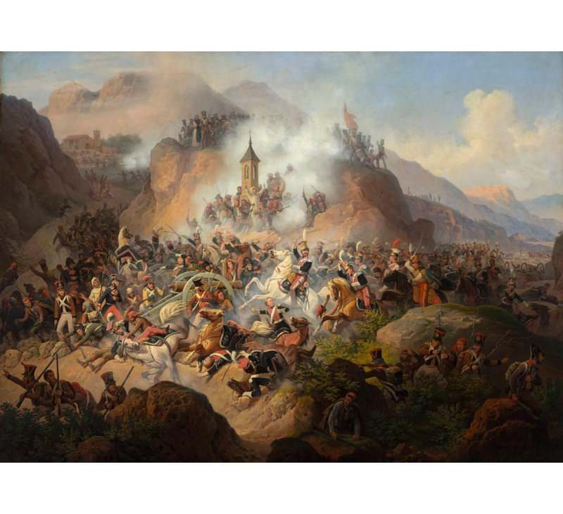 "Bataille de Somosierra" par Janic Thisodolski - Art sur toile tendue avec châssis, H 48 po x l 33 po