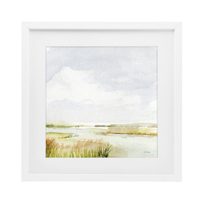 «Delicate Marsh», reproduction d'art sous verre encadrée par Patti Bishop