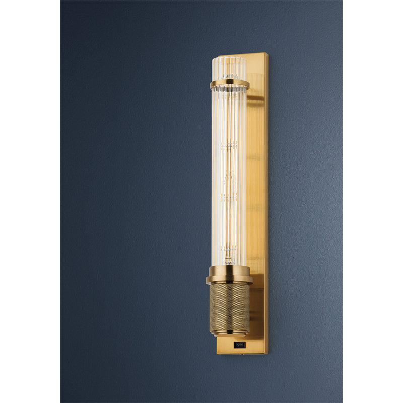 Shaw 1 Light LED Flush Mount, Aged Brass