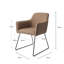 Lannie 123.19cm H Polyester Upholstered Metal Armchair-622808352-622808539