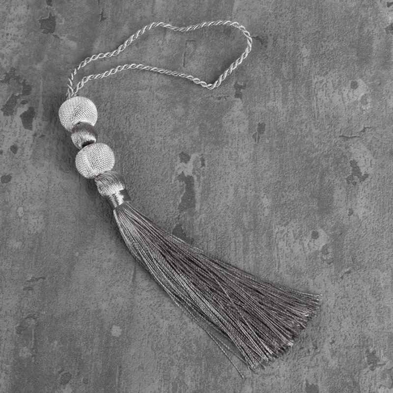 Keomi Fabric 17cm Curtain Tieback, Grey