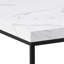 Barossa Coffee Table with Marble Top & Black Steel Base 110x55x45cm-985572892