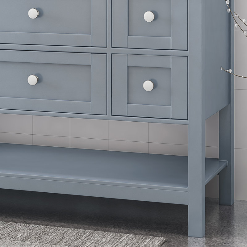 Alexia Johnson 48.25'' Single Bathroom Vanity Base Only, Gray