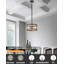 Mini-luminaire suspendu industriel en verre transparent Anoceto