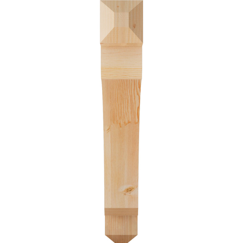 H 5,5 po x l 40 po x Support en bois / corbeau, Sapin de Douglas, H 40 po x l 5,5 po x P 40 po