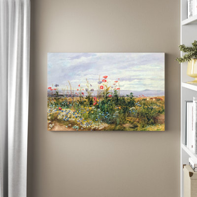 « Wildflowers with a View of Dublin Dunleary » par Mark Adlington, art mural pittoresque mettant en scène des fleurs, Irlande