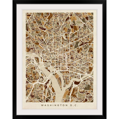 «Washington DC Street Map» par Bellen, impression