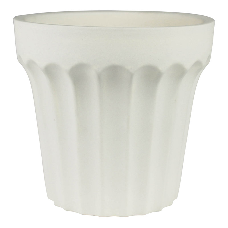 Pot orchidée festonnée, céramique