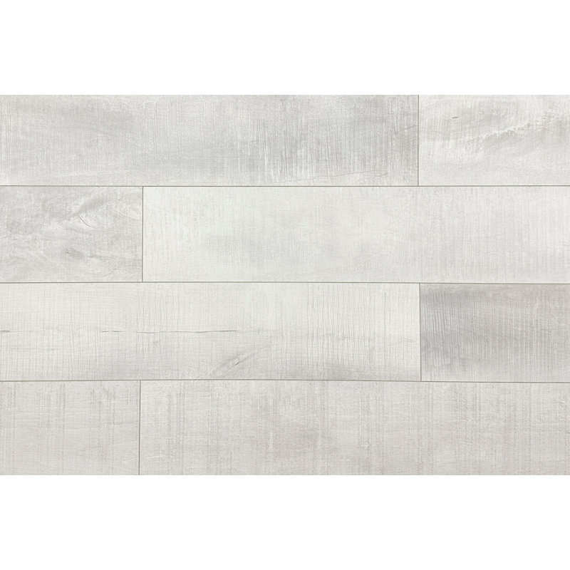 Plancher stratifié 8 po x 48 po x 14 mm, Blanc immaculé