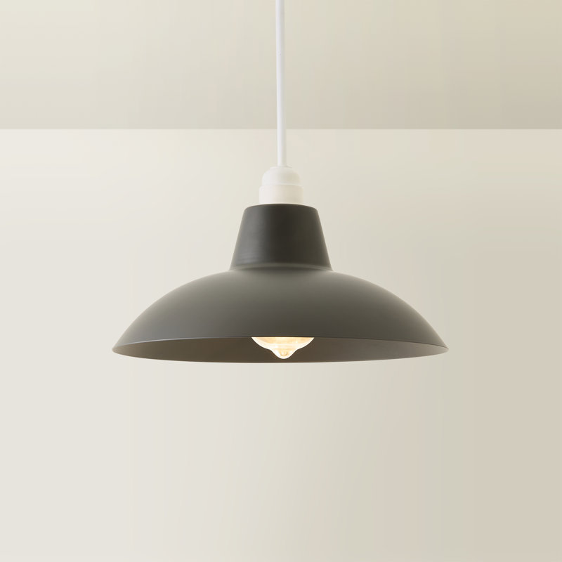 12.2cm H Metal Bowl Pendant Shade ( Screw On ), Black