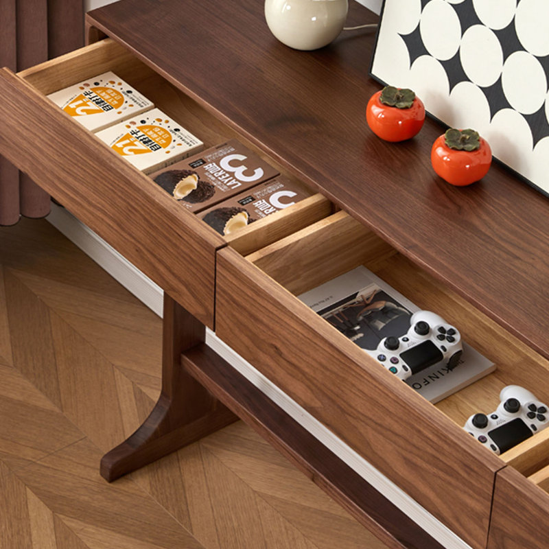 Console américaine simple brun, H 35,4 po x l 63 po x P 13,8 po