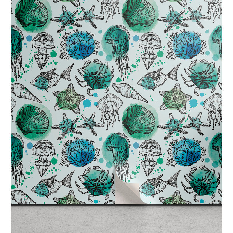 Rouleau de papier peint adhésif Pettisville, L 13 po x L 100 po