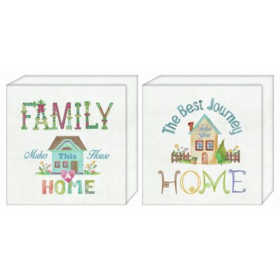 Family Home 12"" X 12"" Wrapped Canvas Wall Art, By Gracie Oaks (Set Of 2) -  7AF2055D037B4BB5B20CC2E8E7FFF20D