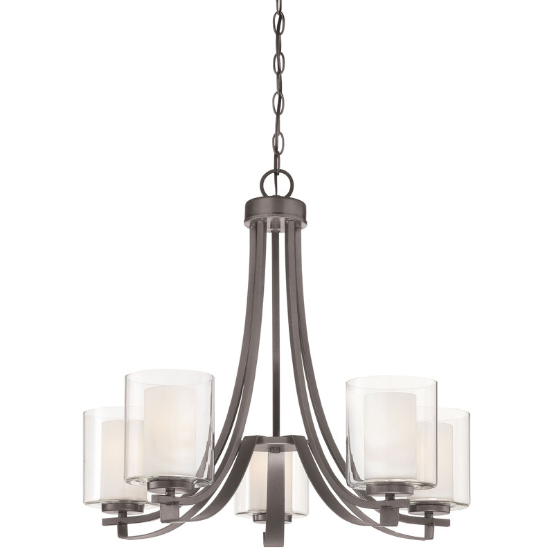 5 - Light Steel Dimmable Chandelier