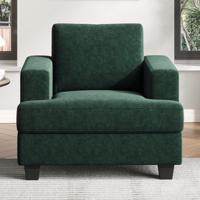 38.6" Single Sofa Couch, Modern Comfy Accent Chair Upholstered Armchair For Small Spaces