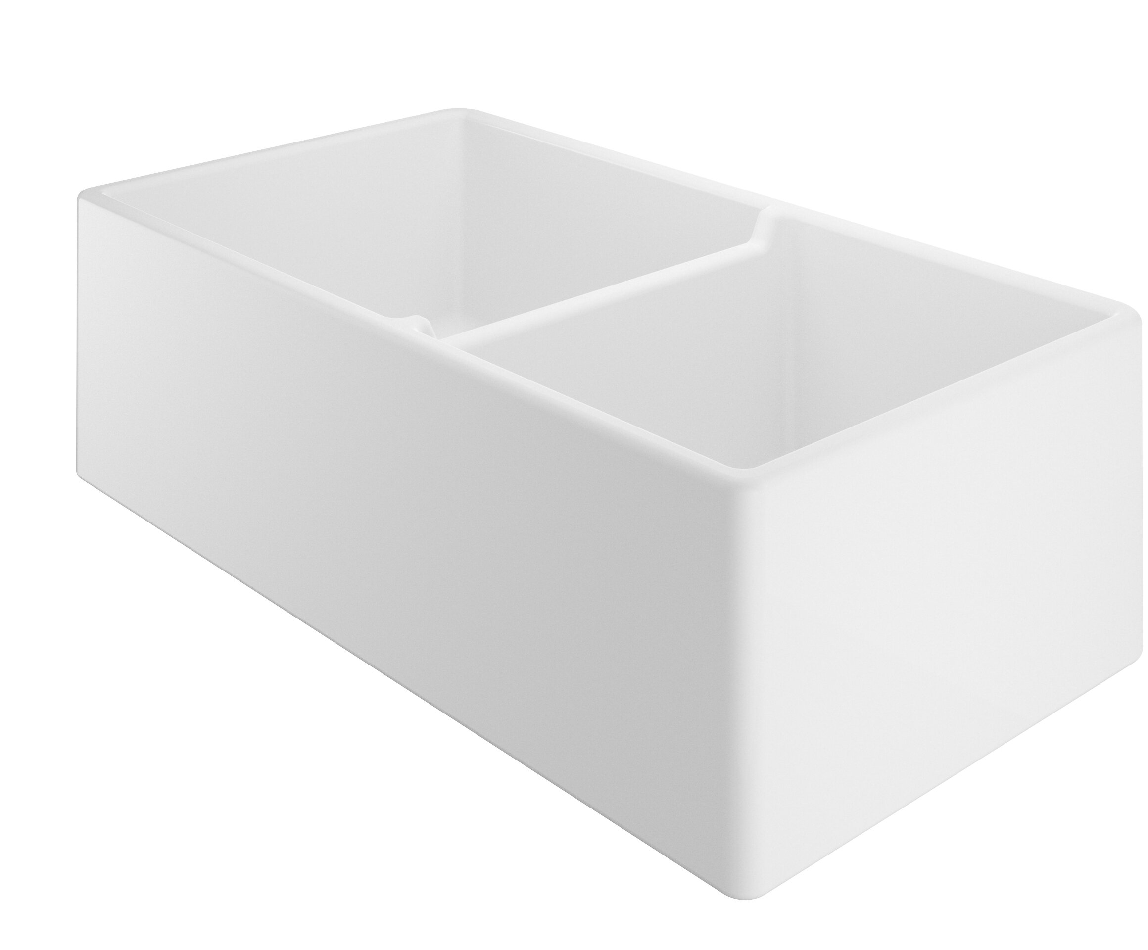 Winpro 33'' L Farmhouse / Apron Double Bowl Fireclay Kitchen Sink ...