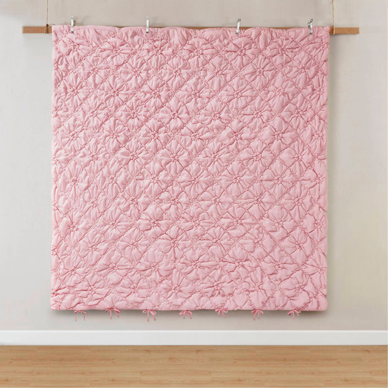3PCS King Comforter Set, Pink