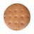 Brown Buffalo Hide Leather Round Ottoman