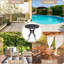 Round Outdoor Balcony Table - 58 cm W 58 cm D