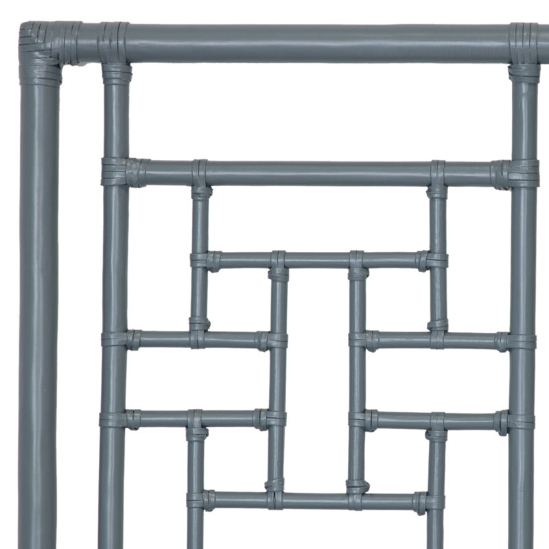 Ohana Rattan Open-Frame Headboard, King, Pool Blue
