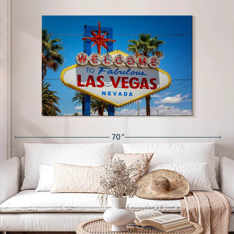 Enseigne Nicci Famous Las Vegas, H 34 po x l 51 po