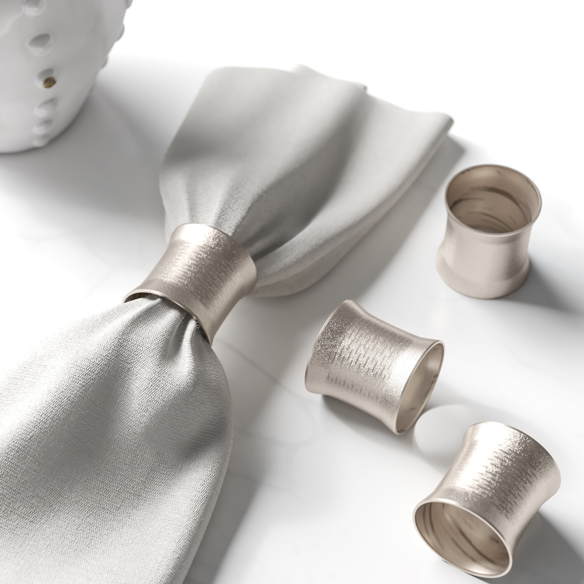 Strass Napkin Ring (Set of 4)  Stainless steel napkin rings