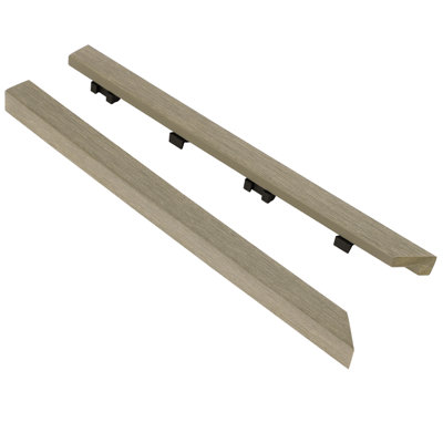 1/12 ft. x 1 ft. Quick Deck Composite Deck Tile Outside Corner Trim in Egyptian Stone Gray (2-Pieces/Box)