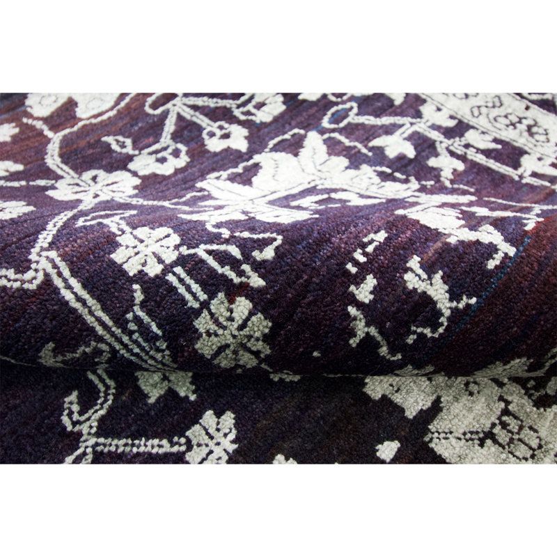 Oriental Area Rug in Purple, Rectangle 8' x 10'