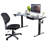 Mount-it! L-shaped Desk, Height Adjustment From 28.3" To 47.2",3 Memory Settings, Solid Steel Frame