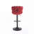 Swivel Fabric Upholstered Metal Bar Stools Set with Back and Footrest