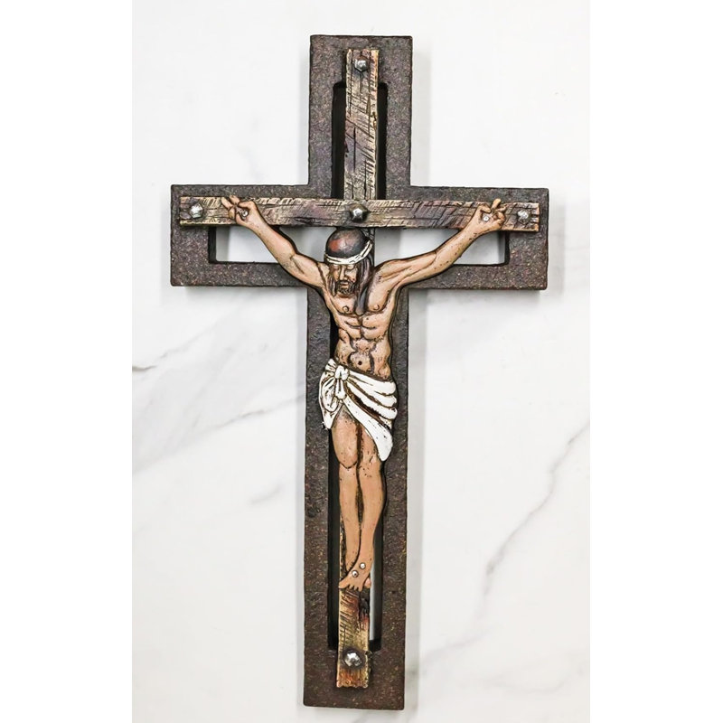 Jésus-Christ croix croix chrétienne rustique en couches